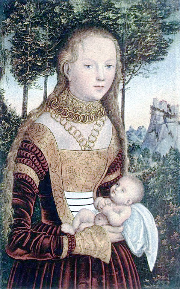 a Thessara Eldusaer painting of a woman holding a baby